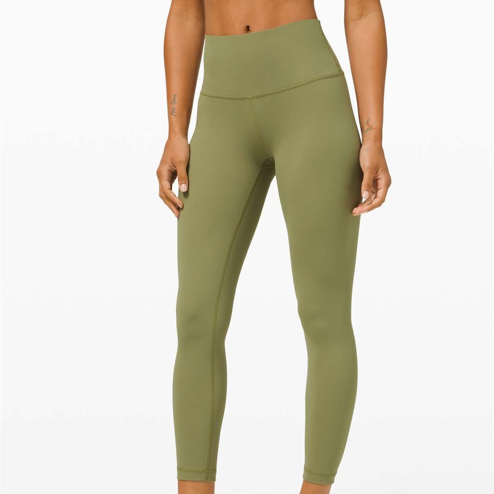 Lululemon Wunder Train Full On Luxtreme Bronze Green